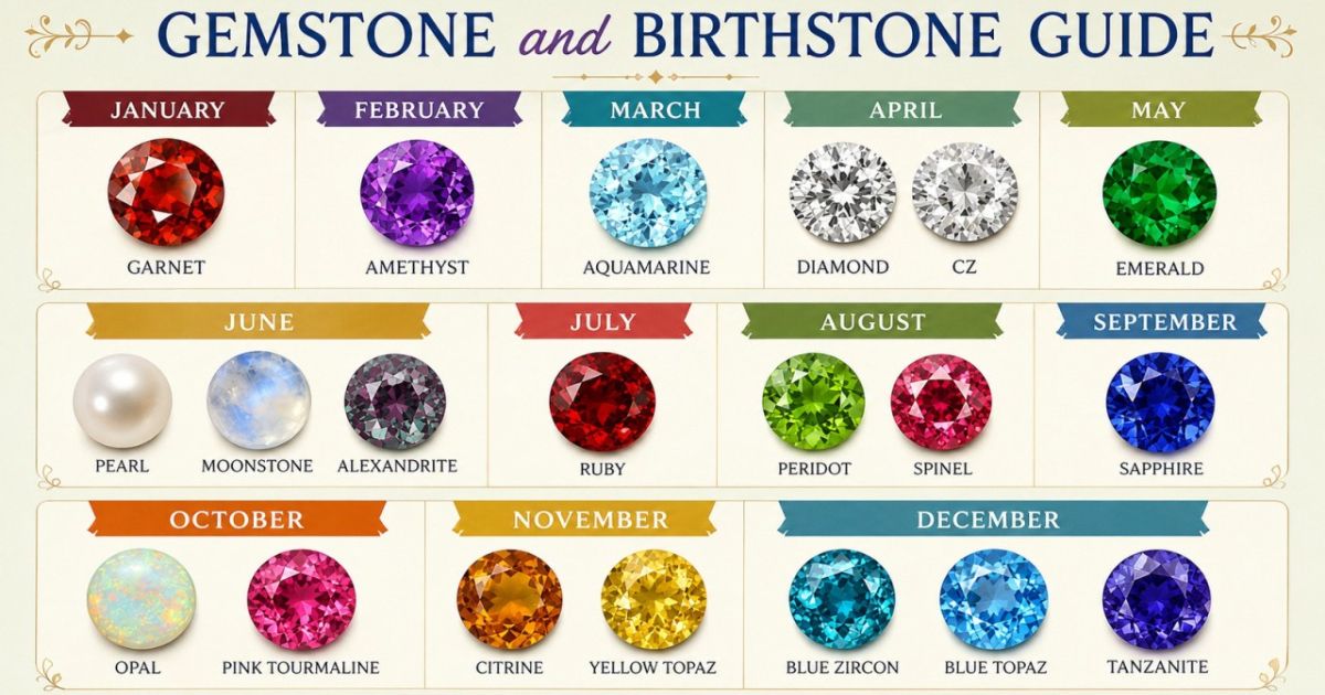 Birthstones by Month: A Complete Guide to Colors, Meanings & History
