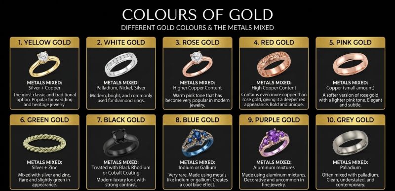 The Fascinating World of Gold Colors in Modern Jewelry