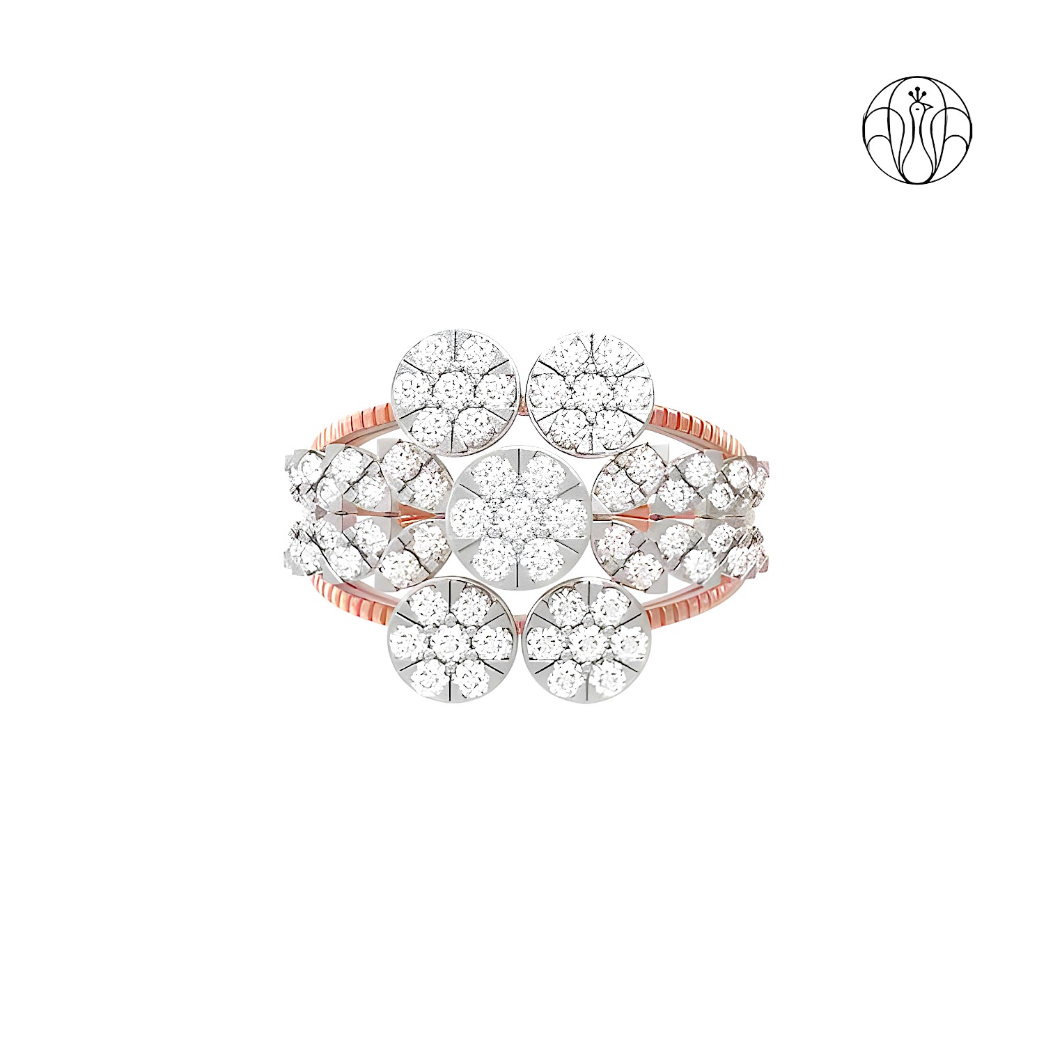 Samriddhi Ring (CI. Zaveri)- 0.987 CTW 67 PCS VS1 Lab Grown Round Diamond Ring