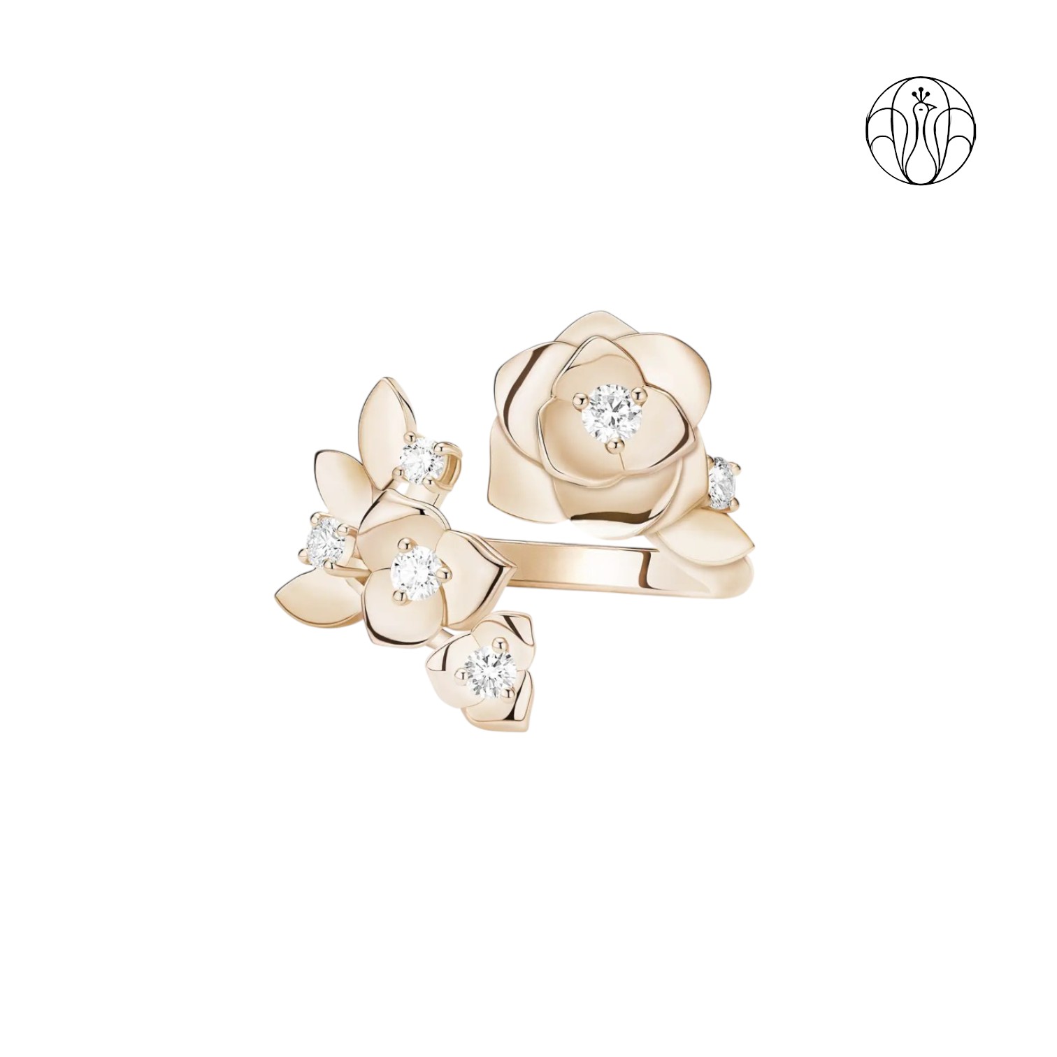 Meher Ring (CI. Zaveri)- 0.39 CTW 6 PCS VS1 Lab Grown Round Diamond Minimal Floral Ring