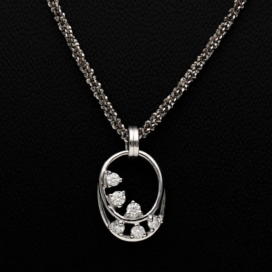 Lab Grown Diamond - Celestial Oval Pendant