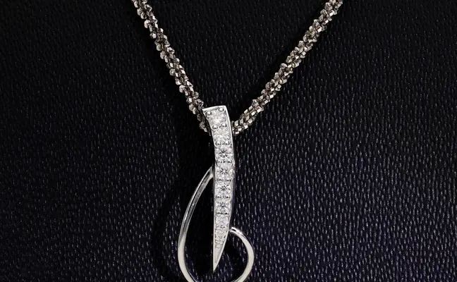 Lab-Grown Diamond - Elephant Tooth Inspired Pendant