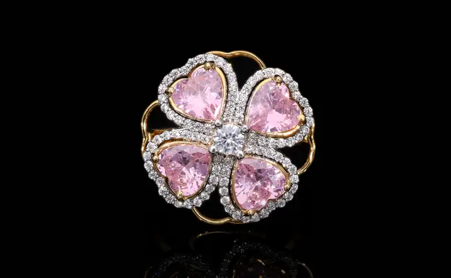 Lab Grown Diamond Revolving Heart Diamond Ring for Her
