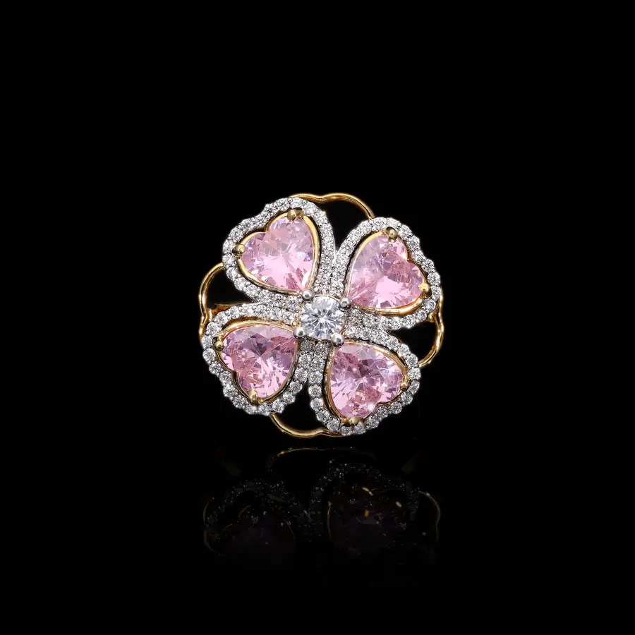 Lab Grown Diamond Revolving Heart Diamond Ring for Her