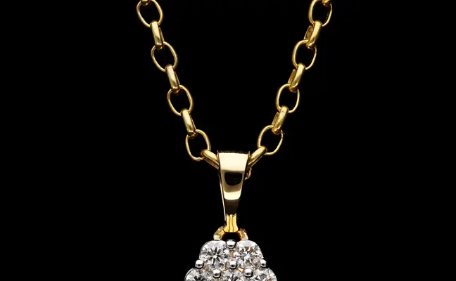 Lab Grown Diamond Iced Flower Pendant