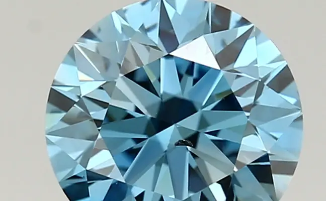 1.48ct FANCY VIVID  BLUE SI1 Round (IGI)