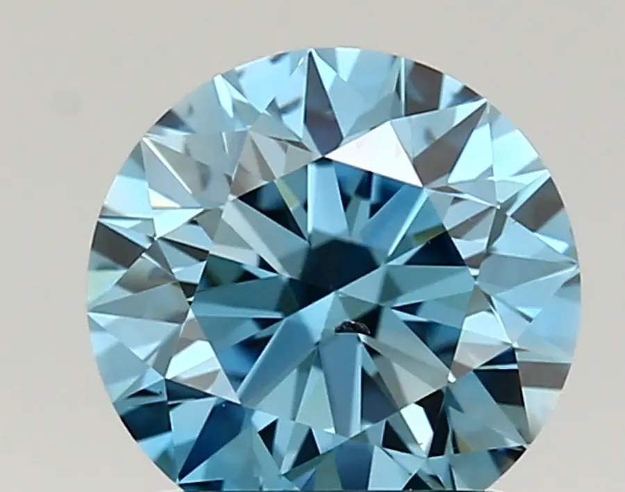 1.48ct FANCY VIVID  BLUE SI1 Round (IGI)