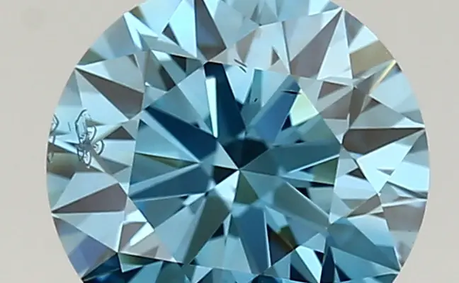 1.44ct FANCY VIVID  BLUE SI1 Round (IGI)