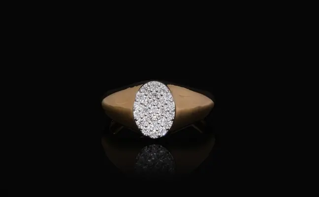 Pave Set Lab Grown Diamond Ring For Her