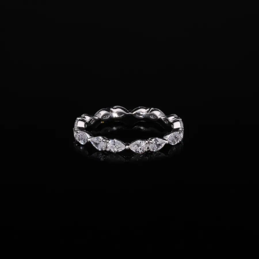 Pear Cut Lab Grown Diamond Eternity Band