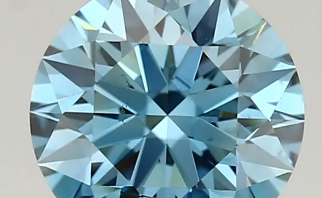1.37ct FANCY VIVID  BLUE SI1 Round (IGI)
