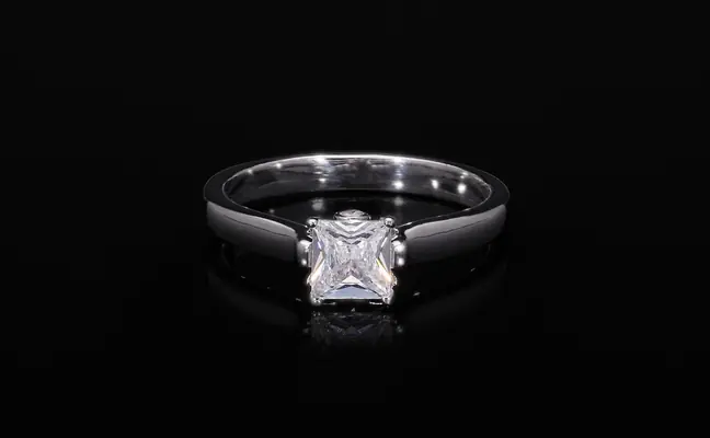 Square Cushion Lab Grown Diamond Solitaire Ring