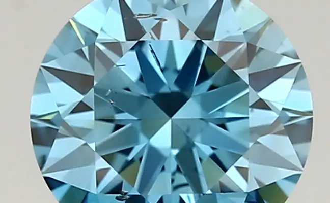 1.35ct FANCY VIVID  BLUE SI2 Round (IGI)