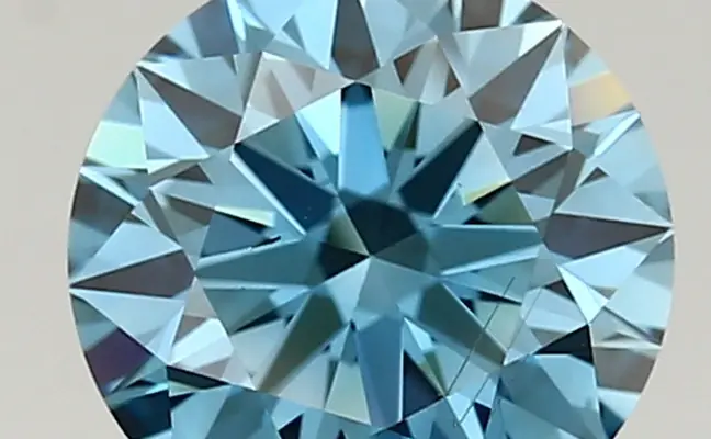 1.34ct FANCY VIVID  BLUE SI1 Round (IGI)