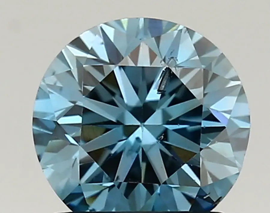 1.26ct FANCY VIVID  BLUE SI2 Round (IGI)