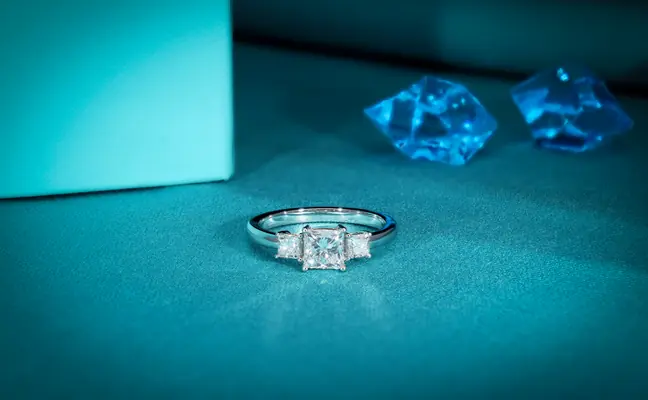 Three Stone Princess Diamond Ring