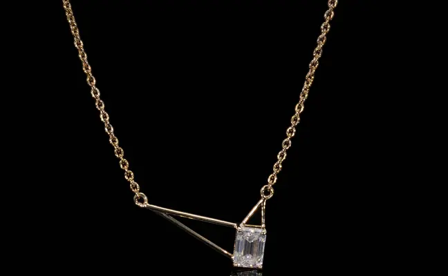 Emerald Cut Lab Grown Diamond Necklace