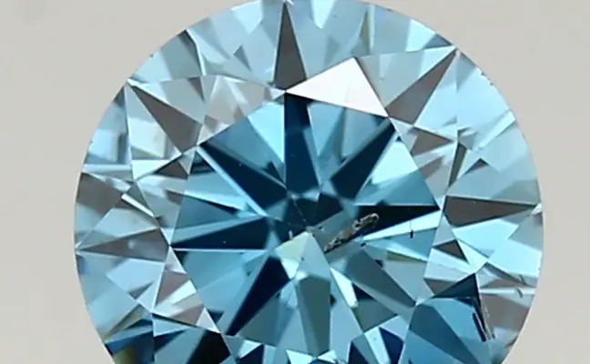1.08ct FANCY VIVID  BLUE SI2 Round (IGI)