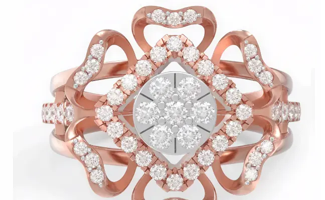 Manmohini Ring(CI. Zaveri)- 0.515 CTW, 59 PCS VS1 CVD Lab Grown Round Diamond Ring