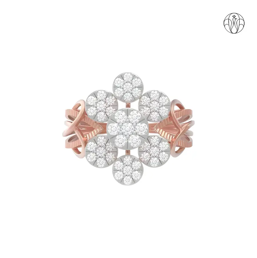 Utkarsh Ring (CI. Zaveri)- 0.651 CTW 49 PCS VS1 Lab Grown Round Diamond Ring