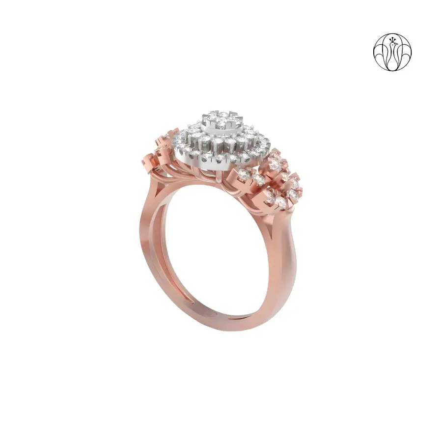 Tanirika Ring (CI. Zaveri)-  0.753 CTW 63 PCS VS1 Lab Grown Round Diamond Ring