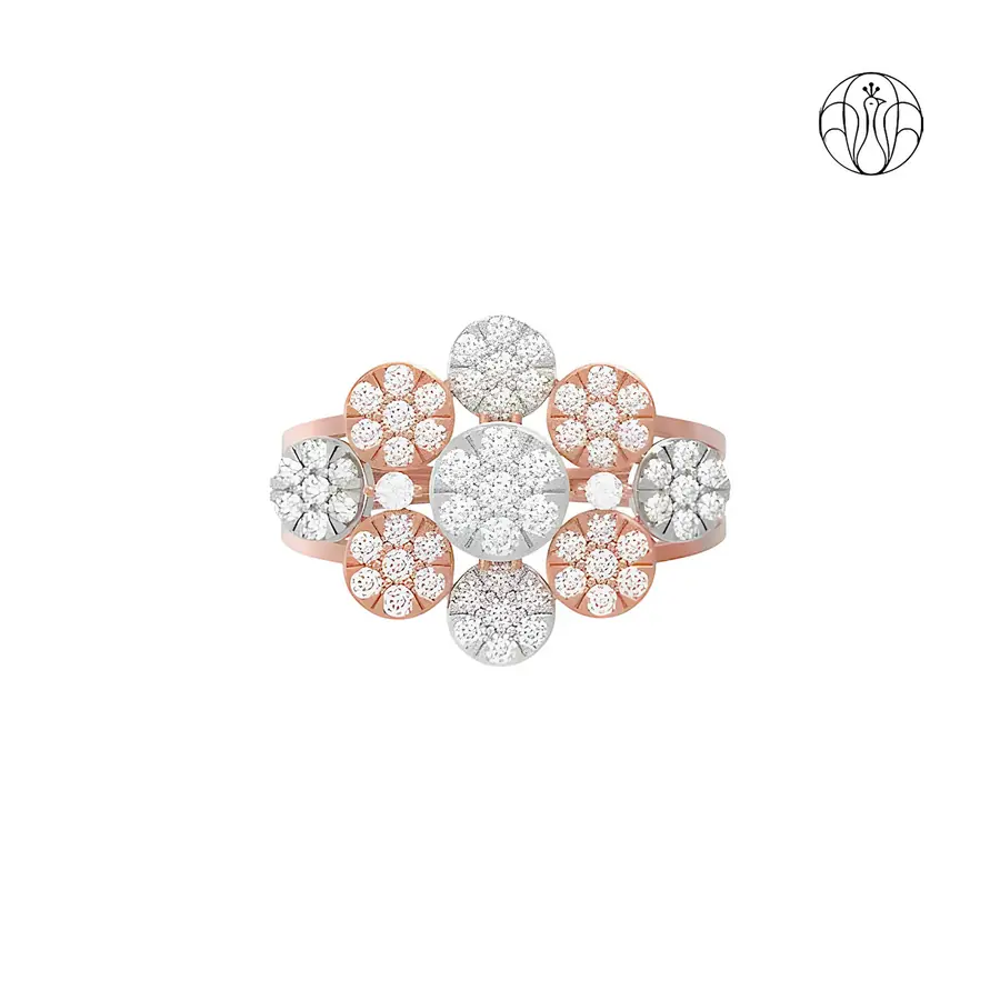 Krishna Ring (CI. Zaveri)- 00.738 CTW 67 PCS VS1 Lab Grown Round Diamond Ring