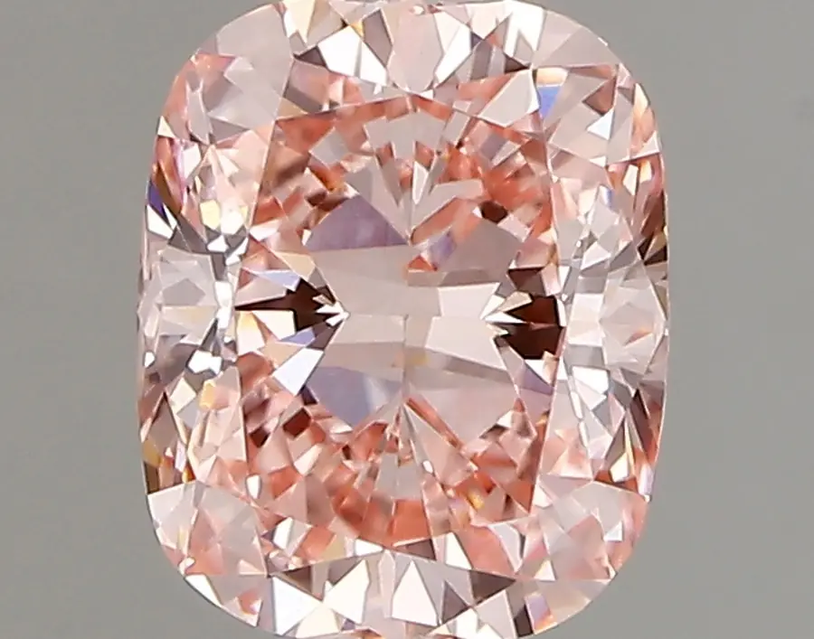 1.02ct FANCY VIVID  PINK VVS1 Cushion (IGI)