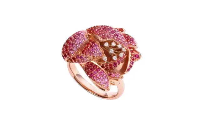 Aurelia Bloom Ring (CI. Zaveri)- Pink 3D floral cluster ring