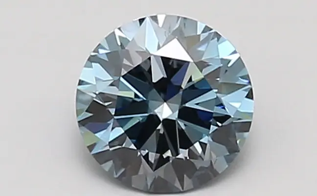 0.99ct FANCY VIVID  BLUE VS2 Round (IGI)