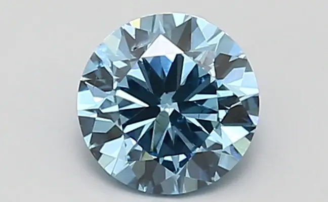 0.97ct FANCY VIVID  BLUE SI1 Round (IGI)