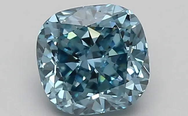 0.94ct FANCY VIVID  BLUE VS1 Cushion (IGI)