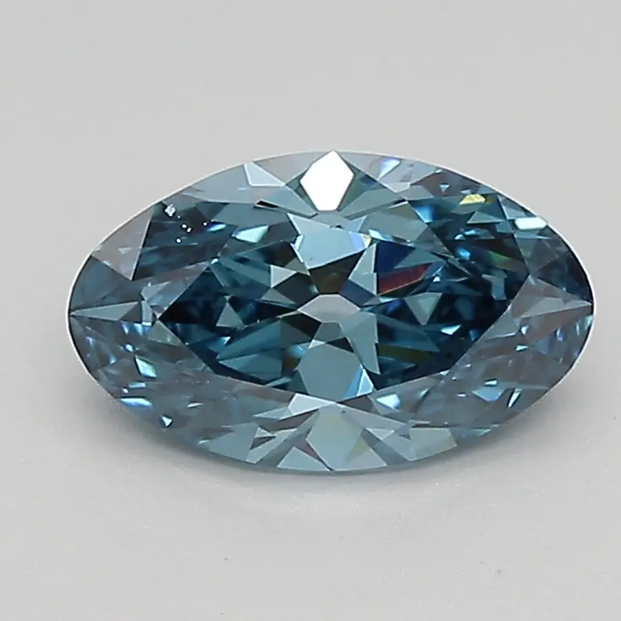 0.94ct FANCY VIVID  BLUE VVS2 Moval (IGI)