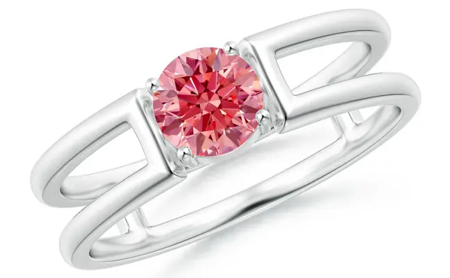 Solitaire Round Shape Lab Grown Diamond Ring