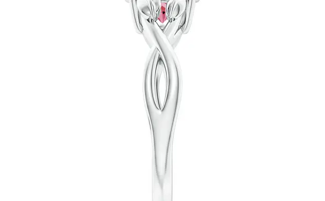 Round Fancy Pink Lab Grown Diamond Solitaire Ring