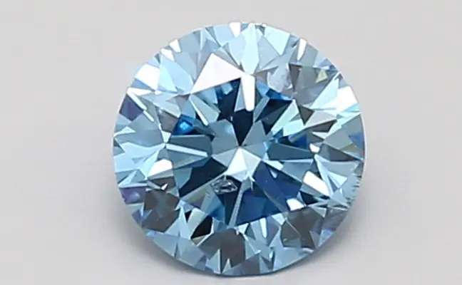 0.91ct FANCY VIVID  BLUE SI2 Round (IGI)
