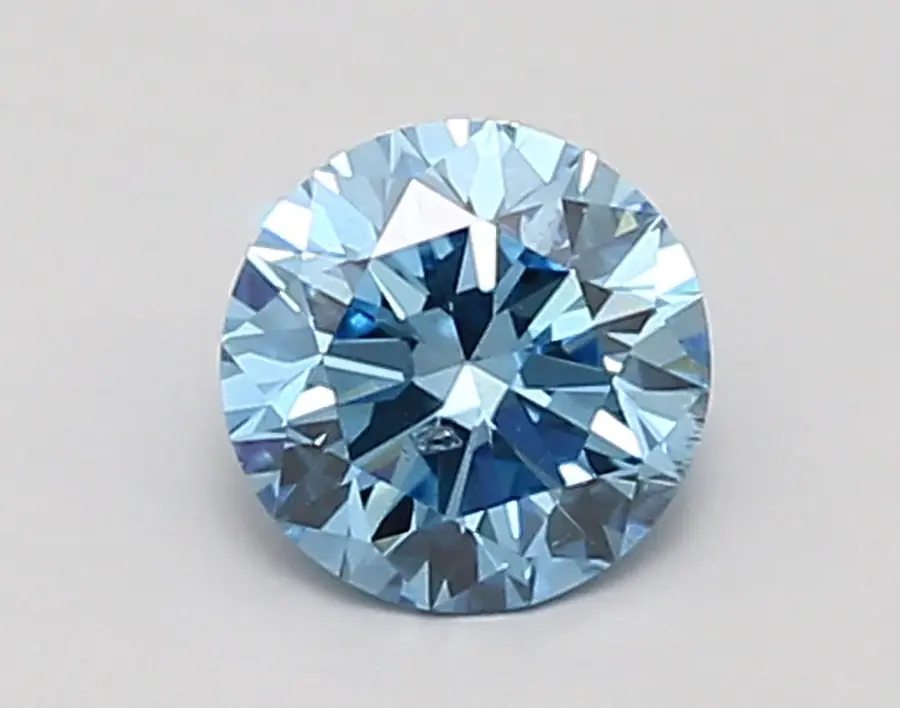 0.91ct FANCY VIVID  BLUE SI2 Round (IGI)