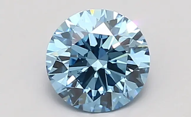0.91ct FANCY VIVID  BLUE SI1 Round (IGI)