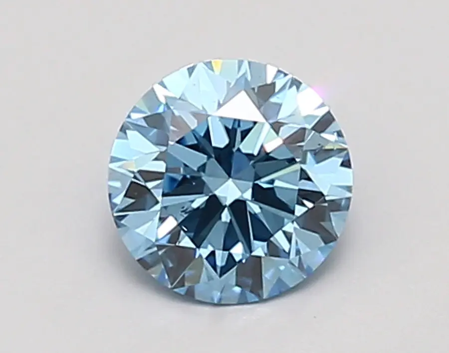 0.91ct FANCY VIVID  BLUE SI1 Round (IGI)