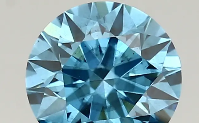0.91ct FANCY VIVID  BLUE SI1 Round (IGI)