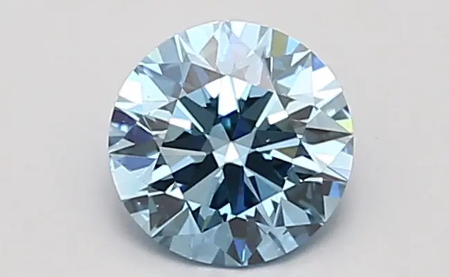 0.90ct FANCY VIVID  BLUE VS2 Round (IGI)