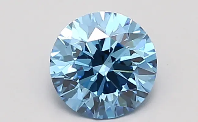 0.90ct FANCY VIVID  BLUE VS2 Round (IGI)