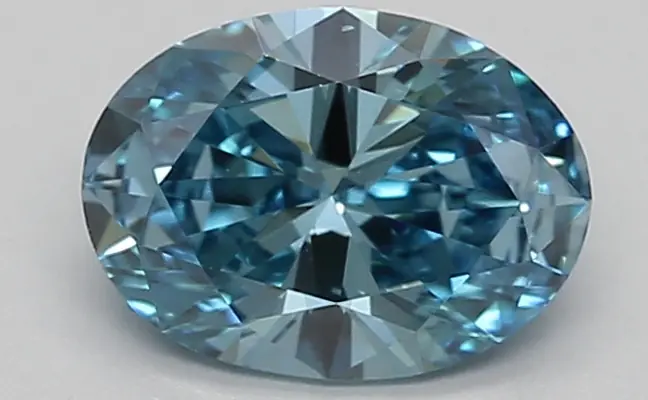 0.89ct FANCY VIVID  BLUE VS1 Oval (IGI)