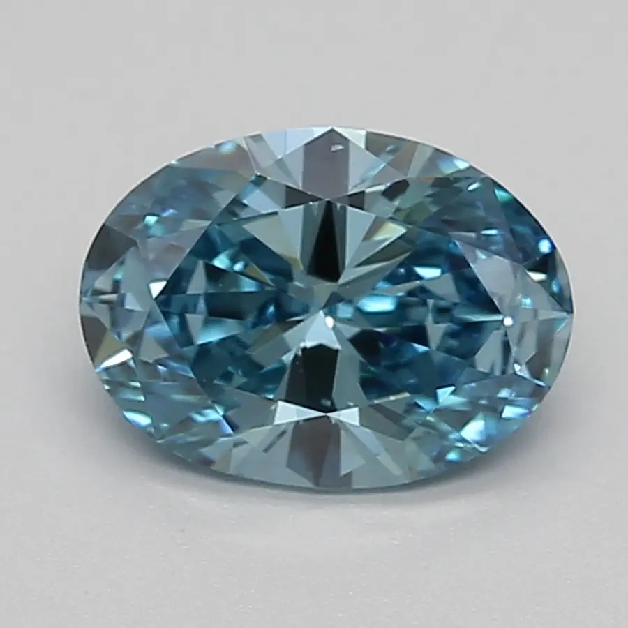 0.89ct FANCY VIVID  BLUE VS1 Oval (IGI)