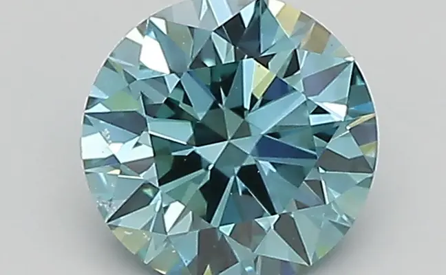 0.86ct FANCY VIVID  GREEN VVS2 Round (IGI)