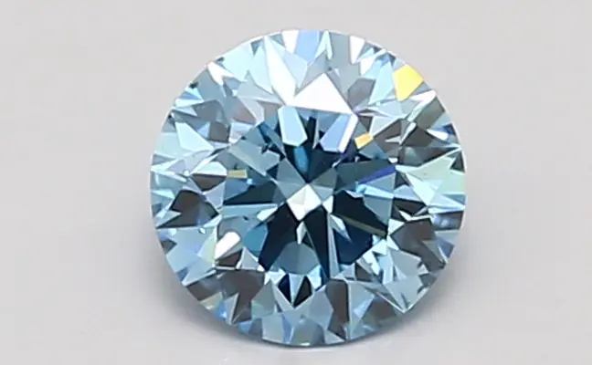 0.86ct FANCY VIVID  BLUE SI1 Round (IGI)