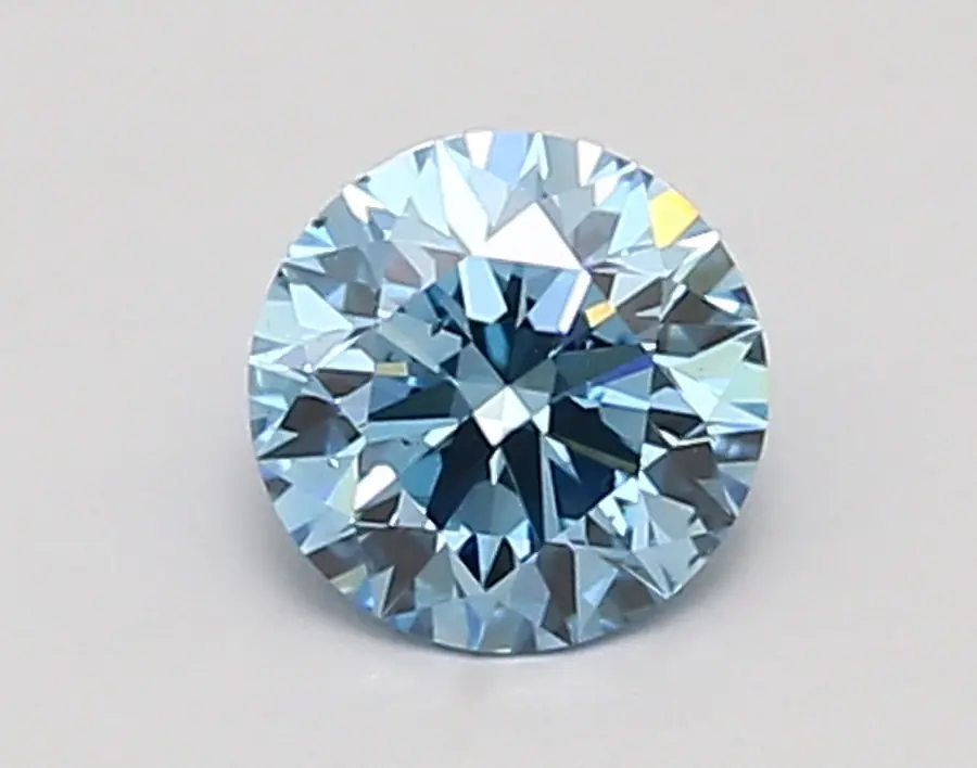 0.86ct FANCY VIVID  BLUE SI1 Round (IGI)