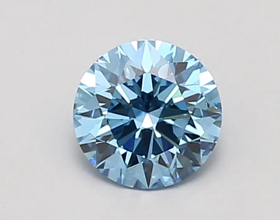 0.84ct FANCY VIVID  BLUE SI1 Round (IGI)