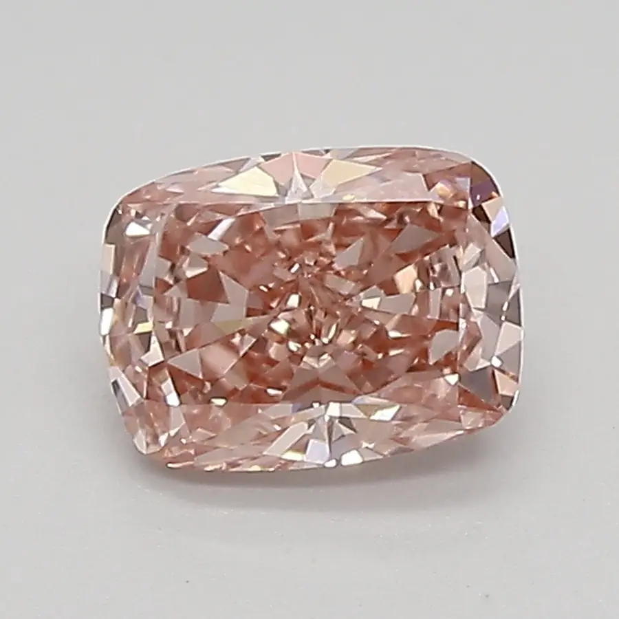 0.77ct FANCY VIVID  PINK VVS2 Cushion (IGI)