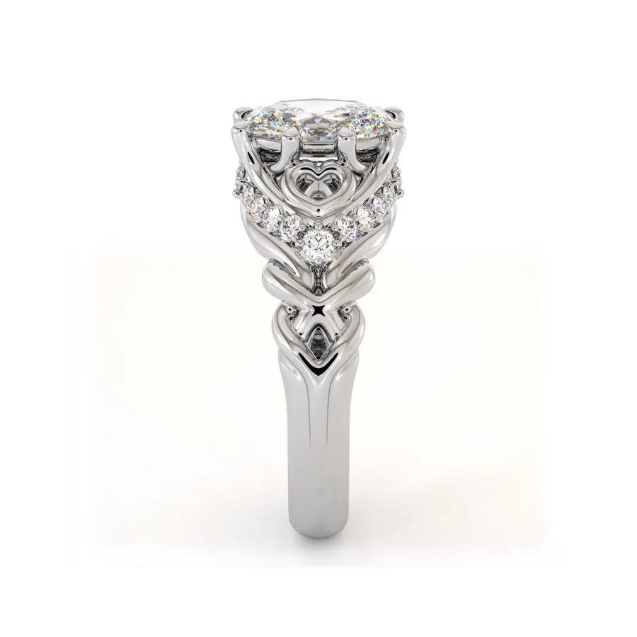 Oval Filigrii engagement Ring