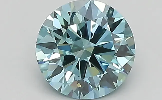 0.67ct FANCY VIVID  GREEN VVS2 Round (IGI)